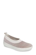 Women's Fitflop Uberknit(tm) Slip-on Ballerina Sneaker M - Grey