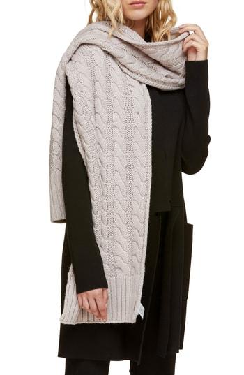Women's Soia & Kyo Cable Knit Scarf, Size - Beige