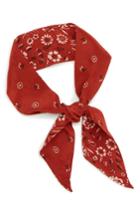 Women's Madewell Skinny Tie Silk Scarf, Size - Red