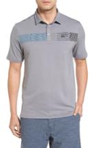 Men's Travis Mathew Wicker Stripe Block Polo - Grey