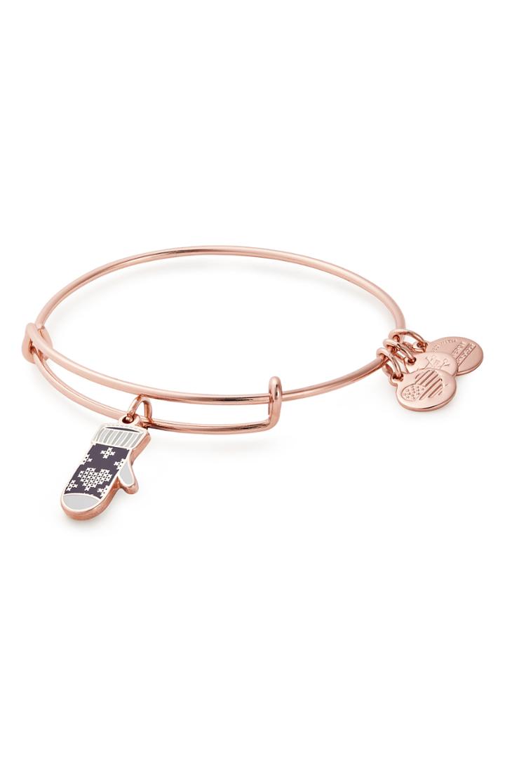 Women's Alex And Ani Charity By Design Mitten Adjustable Wire Bangle