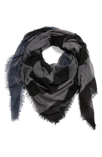 Roffe Accessories American Flag Scarf Womens Blue/ Black/ Grey One Size