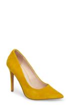 Women's Topshop Grammer Pointy Toe Pump .5us / 37eu - Yellow