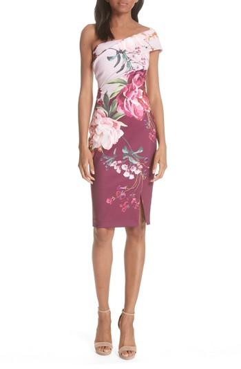 Women's Ted Baker London Irlina Serenity Sheath Dress - Burgundy