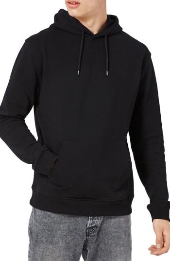 Men's Topman Classic Fit Hoodie, Size - Black