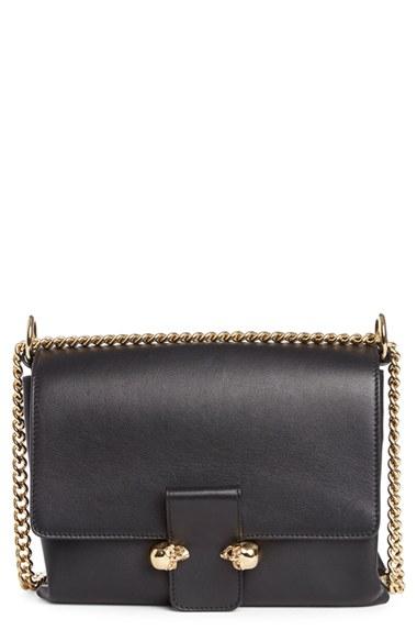 Alexander Mcqueen 'medium Twin Skull' Flap Shoulder Bag -