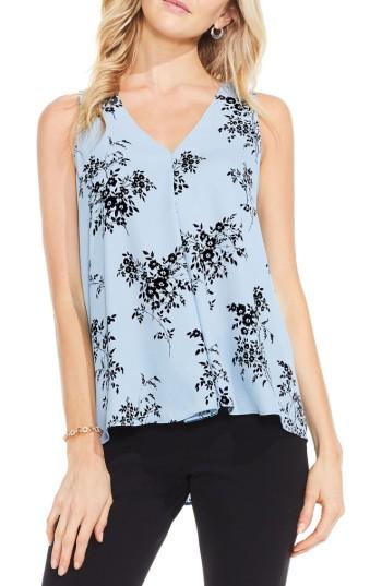 Women's Vince Camuto Delicate Bouquet Pleat Front Blouse