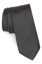 Men's Nordstrom Men's Shop Mesa Solid Silk Tie, Size - Black