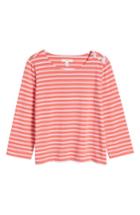 Women's 1901 Shoulder Button Cotton Top - Coral