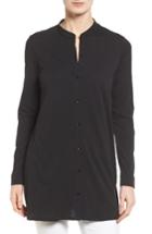 Women's Eileen Fisher Organic Cotton Jersey Mandarin Collar Tunic