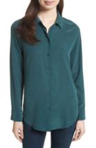 Women's Equipment Essential Silk Blouse - Blue/green