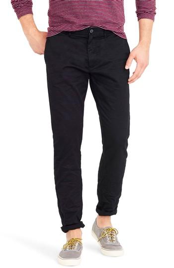 Men's J.crew 484 Slim Fit Stretch Chino Pants X 30 - Black