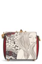 Alexander Mcqueen Box Bag 16 Eve Print Leather Shoulder Bag - Ivory