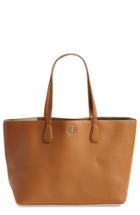 Tory Burch 'perry' Leather Tote - Brown