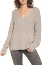 Women's Woven Heart Eyelash Pullover