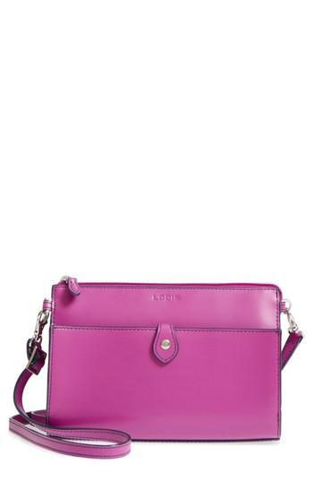 Lodis Audrey Under Lock & Key Vicky Convertible Leather Crossbody Bag - Pink