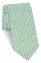 Men's Salvatore Ferragamo Butterfly Print Silk Tie, Size - Green