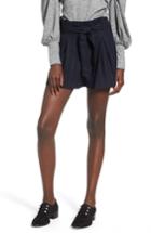 Women's Leith Paperbag Shorts, Size - Blue