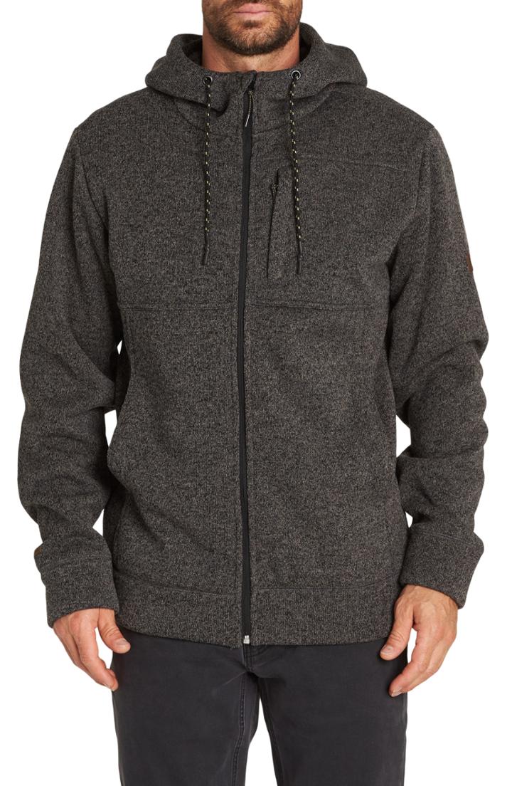 Men's Billabong Boundary Sherpa Zip Hoodie - Black