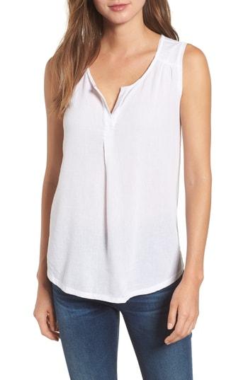 Women's Caslon Mixed Media Tank - White