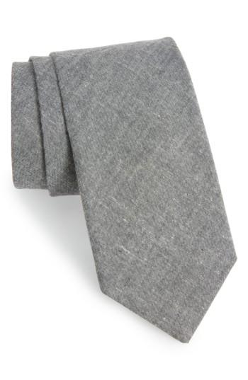 Men's Bonobos Chambray Cotton Tie, Size - Grey
