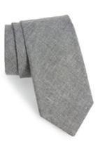 Men's Bonobos Chambray Cotton Tie, Size - Grey