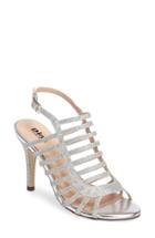 Women's Pink Paradox London Skylar Glittery Cage Sandal M - Metallic