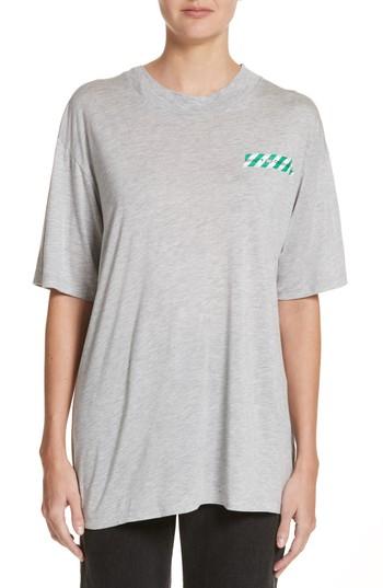 Women's Off-white Woman Tape New Over Tee, Size - Grey
