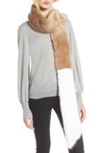 Women's Heurueh Colorblock Faux Fur Scarf, Size - Brown