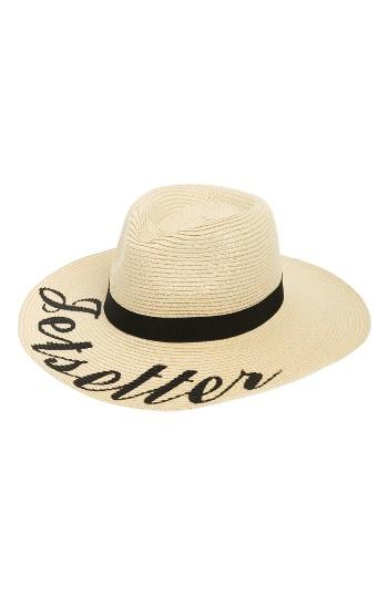 Women's Phase 3 Wordplay Floppy Straw Hat -