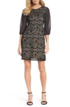 Women's Adrianna Papell Flocked Lace Shift Dress