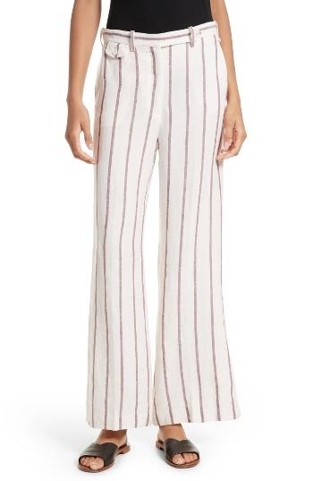 Women's Theory Nadeema Stripe Wide Leg Pants