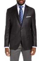 Men's David Donahue Arnold Classic Fit Check Wool Sport Coat R - Brown