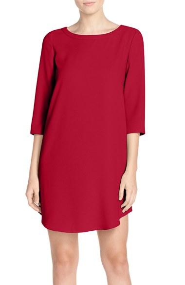 Women's Bb Dakota 'jazlyn' Crepe Shift Dress - Red