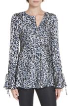 Women's Derek Lam 10 Crosby Tie Bell Sleeve Blouse - Blue