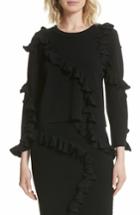 Women's Milly Abstract Ruffle Pullover