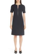Women's Lafayette 148 New York Demi Zip Front Dress, Size - Blue