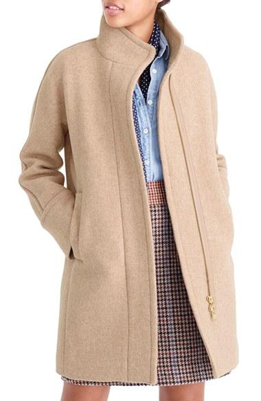 Women's J.crew Stadium Cloth Cocoon Coat - Brown