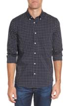 Men's Nordstrom Men's Shop Slim Fit Tech Smart Grid Sport Shirt - Blue