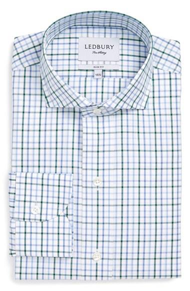 Men's Ledbury Buford Slim Fit Check Dress Shirt