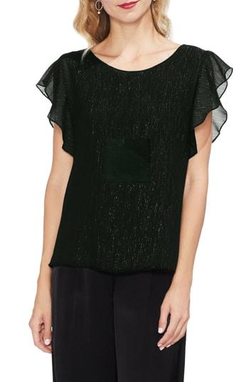 Women's Vince Camuto Sparkle Stripe Blouse, Size - Black