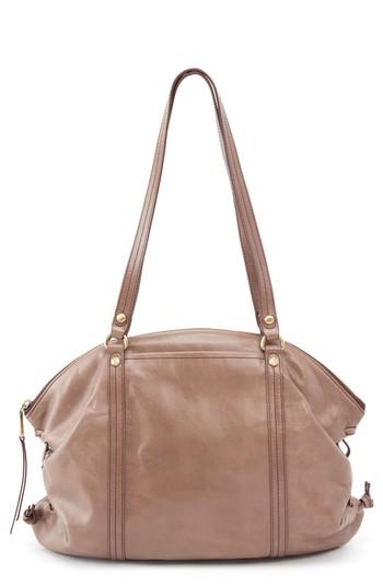 Hobo Flourish Leather Shoulder Bag - Grey
