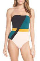 Women's Seafolly Aralia Strapless One-piece Swimsuit Us / 8 Au - Blue/green