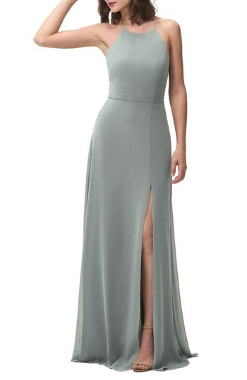 Women's Jenny Yoo Kayla A-line Halter Gown