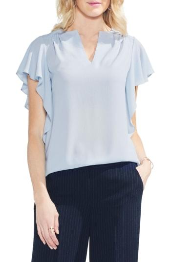 Women's Vince Camuto Flutter Sleeve Textured Top - Blue