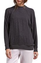 Women's Volcom Lil Mock Neck Fleece Sweatshirt - Black