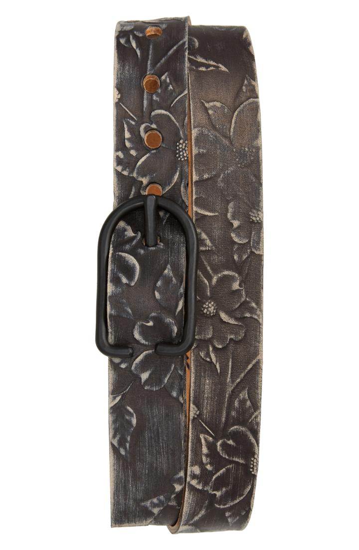 Men's Cause & Effect Dogwood Tooled Leather Belt
