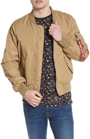 Men's Alpha Industries Lb-2 Scout Reversible Flight Jacket - Beige
