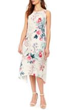 Women's Wallis Wonderland Hanky Hem Floral Dress Us / 8 Uk - Ivory