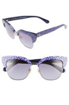 Women's Kate Spade New York Karri 53mm Sunglasses - Pattern Blue/ Blue